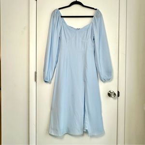 Forever 21 Lantern Sleeve Midi Dress with Slit